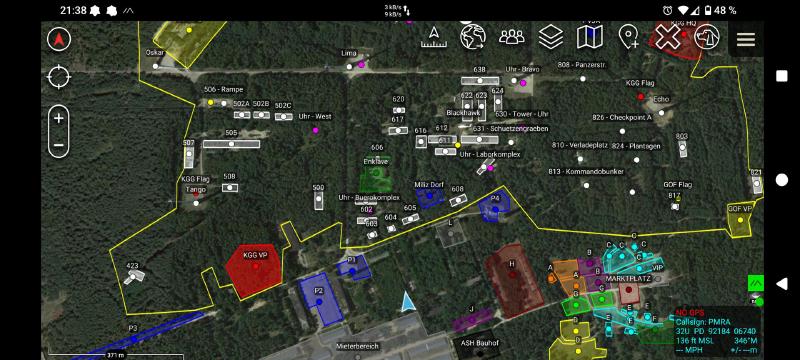 Live-Lagekarte in der ATAK-App